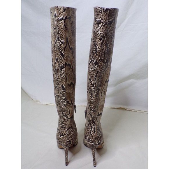 VINCE CAMUTO Fendels Knee High Crocodile Boot Multi Taupe 7 NEW - Picture 8 of 13